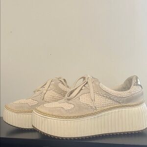 Dolce Vita Beige Platform Sneakers
